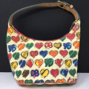 Dooney & Bourke Scribble Hearts Shoulder Bag